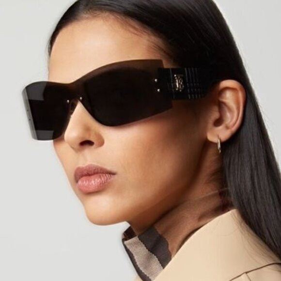 Burberry Sunglasses Bella BE3137 110963 Brown Rimless Shield Sporty NEW - Picture 7 of 15